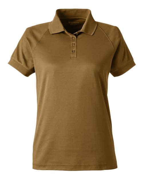 Harriton M208W — Women's Charge Snag and Soil Protect Polo — Coyote Brown