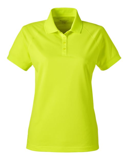 Harriton M208W — Women's Charge Snag and Soil Protect Polo — Safety Yellow