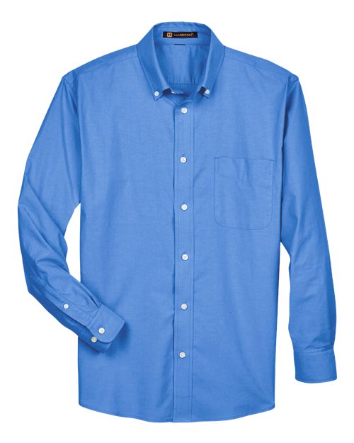 Harriton M600 — Men's Oxford Shirt — French Blue
