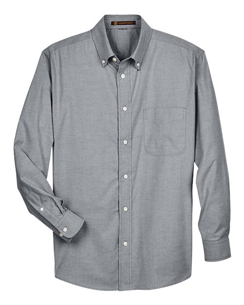 Harriton M600 — Men's Oxford Shirt — Oxford Grey