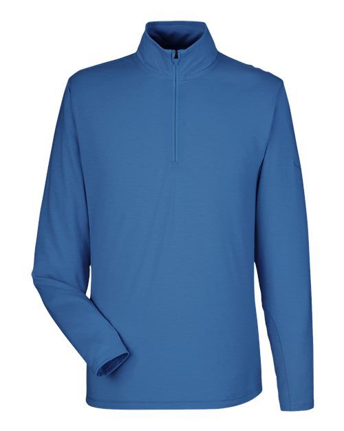 Puma Golf PG400 — Men's Bandon Quarter-Zip Pullover — Lake Blue