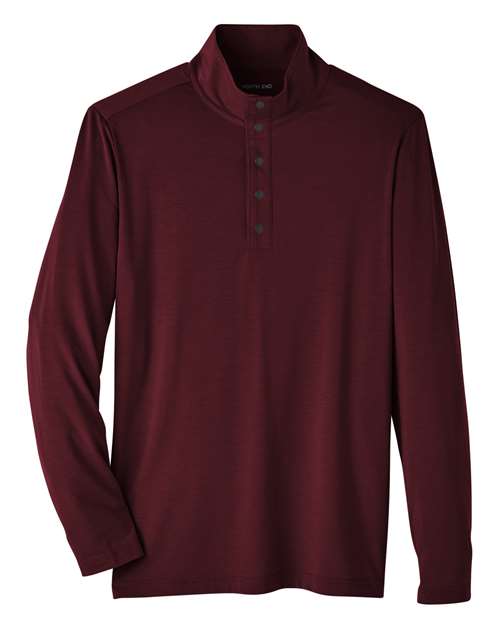 North End NE400 — Men's JAQ Stretch Performance Snap-Neck Pullover — Burgundy
