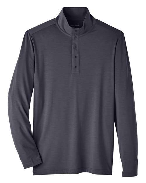 North End NE400 — Men's JAQ Stretch Performance Snap-Neck Pullover — Carbon