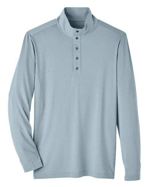 North End NE400 — Men's JAQ Stretch Performance Snap-Neck Pullover — Opal Blue