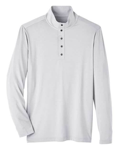 North End NE400 — Men's JAQ Stretch Performance Snap-Neck Pullover — Platinum