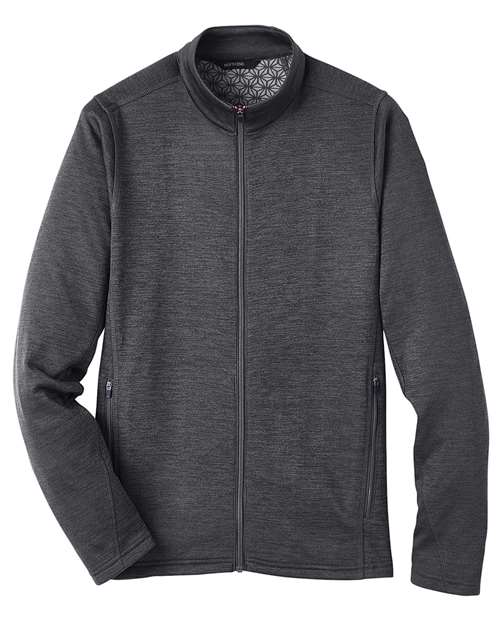 North End NE712 — Men's Flux 2.0 Full-Zip Jacket — Black Heather/ Carbon
