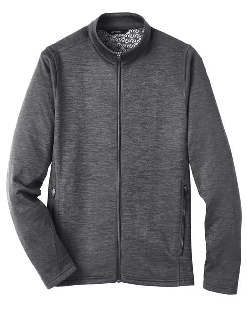 North End NE712 — Men's Flux 2.0 Full-Zip Jacket — Carbon Heather/ Black