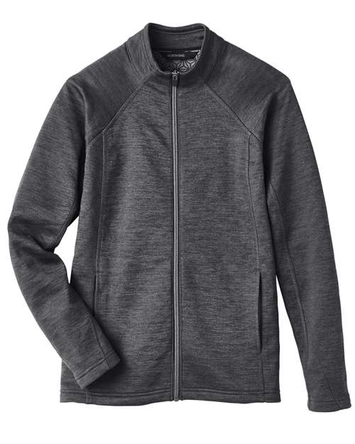North End NE712W — Women's Flux 2.0 Full-Zip Jacket — Black Heather/ Carbon