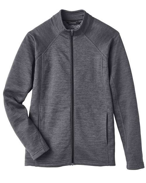 North End NE712W — Women's Flux 2.0 Full-Zip Jacket — Carbon Heather/ Black