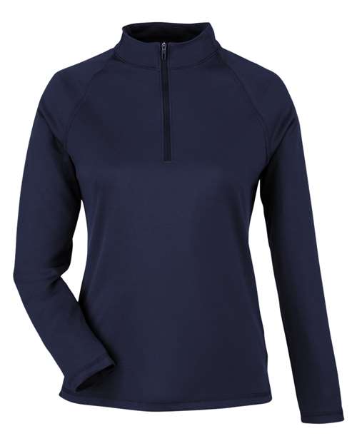 North End NE410W — Women's Revive Coolcore® Quarter-Zip Pullover — Classic Navy