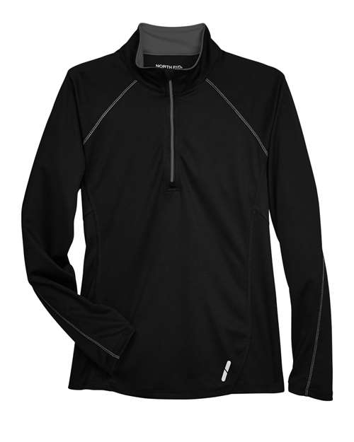 North End 78187 — Women's Radar Performance Quarter-Zip Pullover — Black
