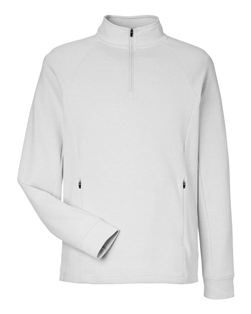 North End NE200 — Men's Rhythm Waffle Quarter-Zip Pullover — Platinum