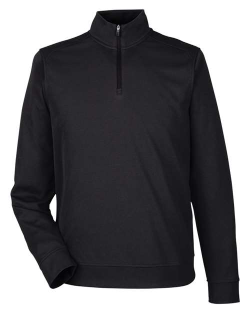 North End NE412 — Men's Express Tech Performance Pique Quarter-Zip Pullover — Black