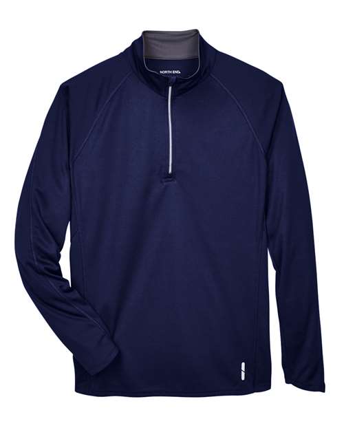 North End 88187 — Men's Radar Performance Quarter-Zip Pullover — Classic Navy