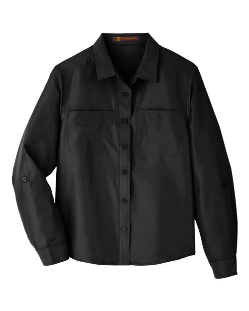 Harriton M580LW — Women's Key West Performance Staff Shirt — Black