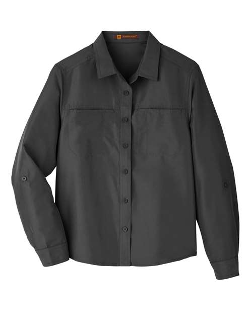 Harriton M580LW — Women's Key West Performance Staff Shirt — Dark Charcoal