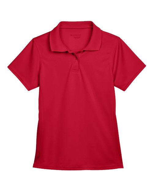 Harriton M315W — Women's Polyester Jersey Polo — Red