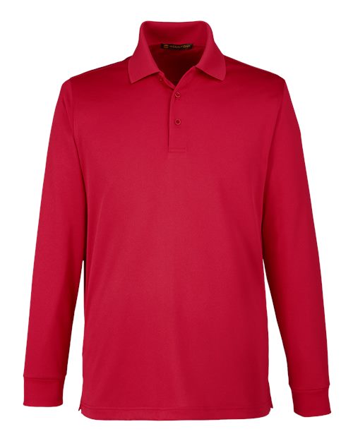 Harriton M348LT — Men's Tall Advantage Long Sleeve Snag Protection Plus IL Polo — Red