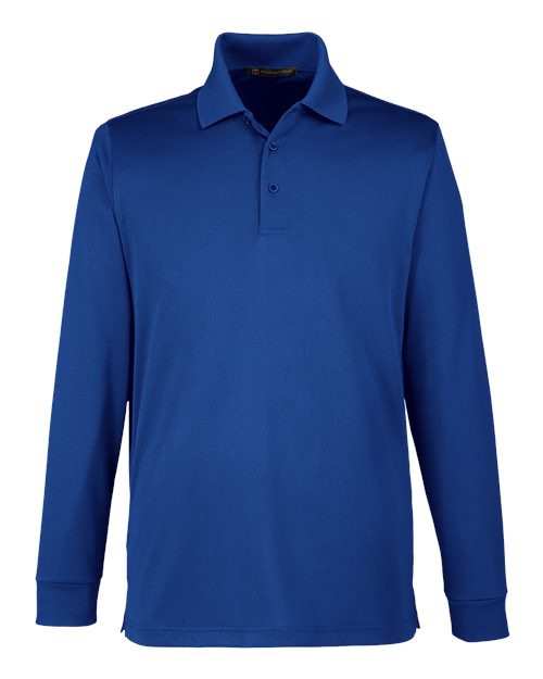 Harriton M348LT — Men's Tall Advantage Long Sleeve Snag Protection Plus IL Polo — True Royal