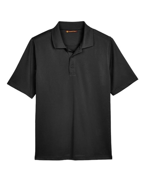 Harriton M348T — Men's Tall Advantage Snag Protection Plus IL Polo — Black
