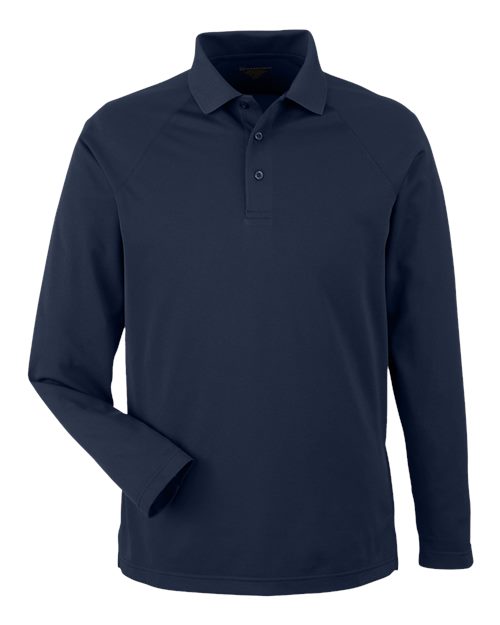 Harriton M208L — Men's Charge Snag and Soil Protect Long Sleeve Polo — Dark Navy