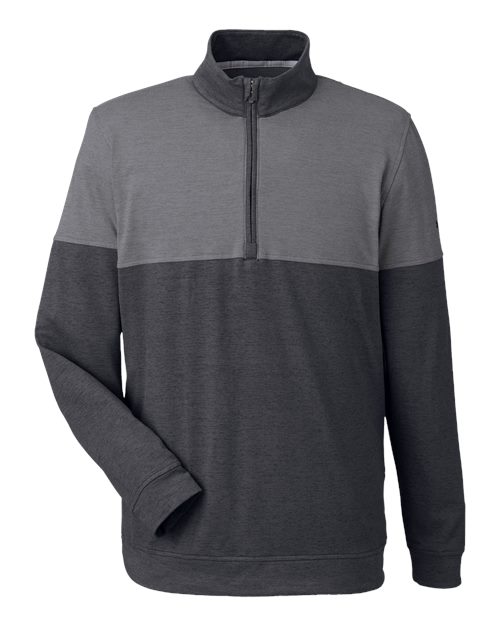 Puma Golf 595803 — Men's Cloudspun Warm Up Quarter-Zip Pullover — Puma Black/ Quiet Shade