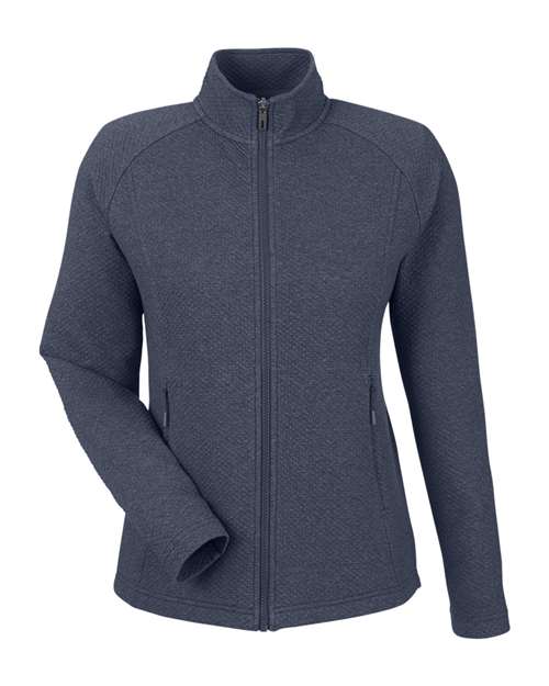 North End NE727W — Women's Spirit Textured Full-Zip — Classic Navy Heather