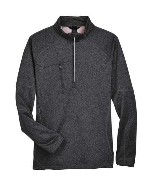 North End 88175 — Men's Catalyst Performance Fleece Quarter-Zip Pullover — Carbon Heather