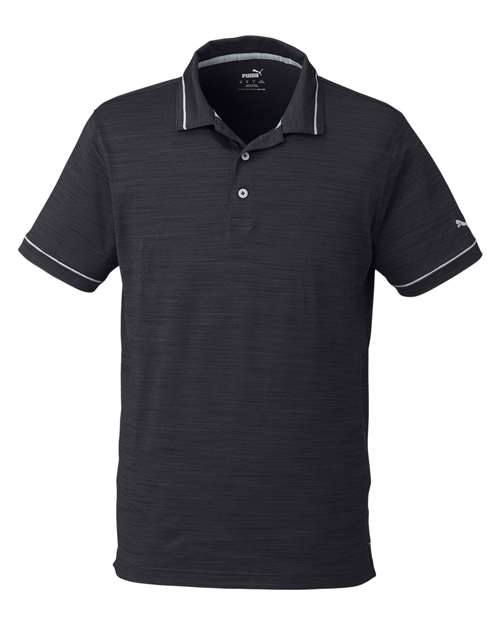 Puma Golf 599117 — Men's Cloudspun Monarch Polo — Puma Black Heather/ High Rise