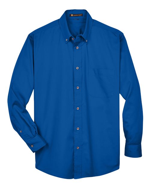 Harriton M500T — Men's Tall Easy Blend™ Twill Dress Shirt — French Blue
