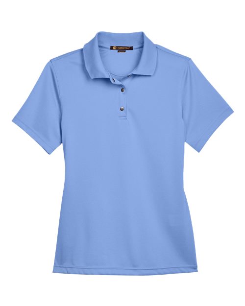 Harriton M345W — Women's Advantage Snag Protection Plus IL Snap Placket Polo — Industry Blue
