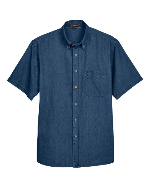 Harriton M550S — Men's Denim Shirt — Dark Denim