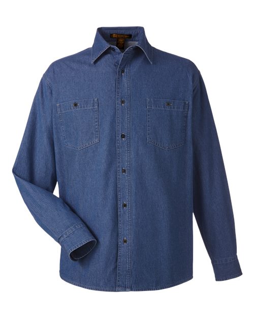 Harriton M540 — Unisex Denim Shirt Jacket — Dark Denim