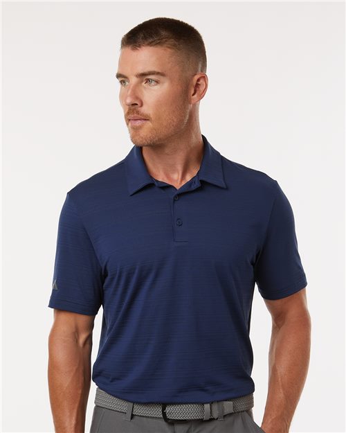 Adidas A704 — Men's Textured Stripe Polo — main view