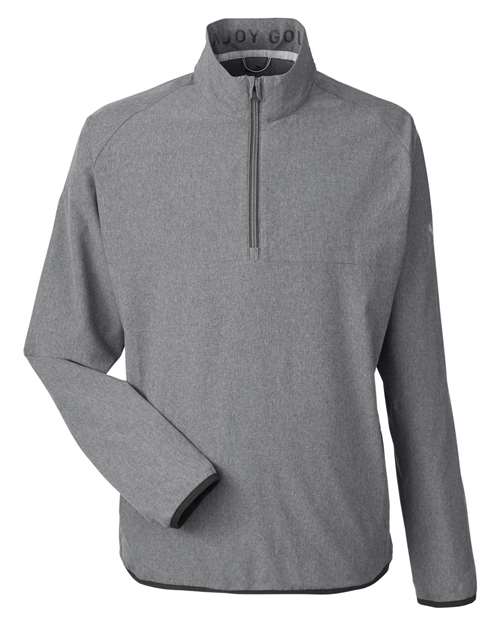 Puma Golf 538931 — Men's Coastal Woven Quarter-Zip Pullover — Puma Black Heather