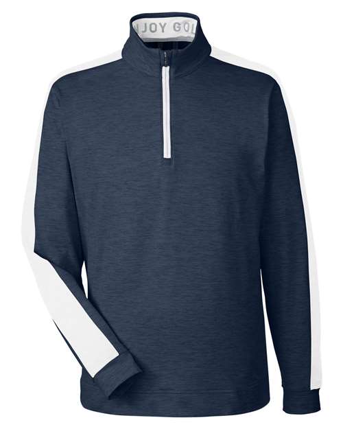 Puma Golf 599129 — Men's Cloudspun Quarter-Zip Pullover — Navy Blazer/ Bright White