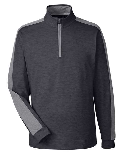 Puma Golf 599129 — Men's Cloudspun Quarter-Zip Pullover — Puma Black Heather/ Quiet Shade