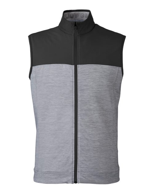 Puma Golf 537465 — Men's Cloudspun Colorblock Vest — Puma Black/ Quiet Shade Heather