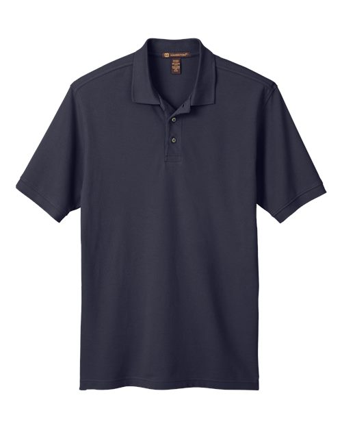 Harriton M200T — Men's Tall Cotton Pique Polo — Navy