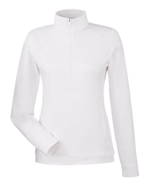 Puma Golf 535516 — Women's Cloudspun Rockaway Quarter-Zip Pullover — Bright White