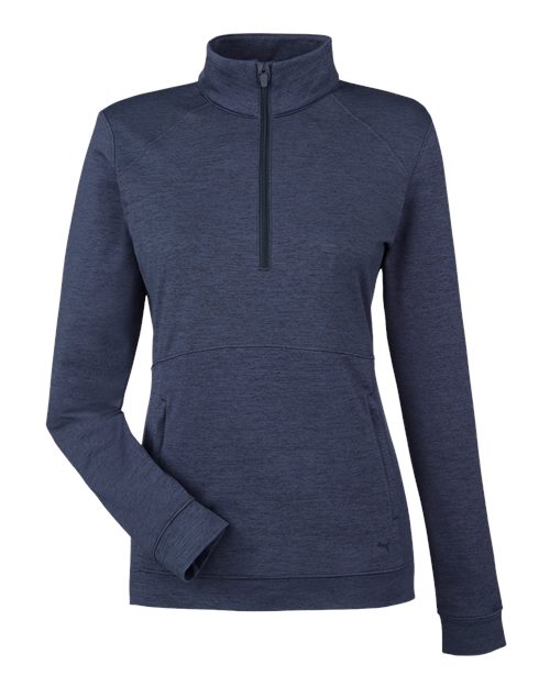 Puma Golf 535516 — Women's Cloudspun Rockaway Quarter-Zip Pullover — Navy Blazer
