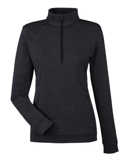 Puma Golf 535516 — Women's Cloudspun Rockaway Quarter-Zip Pullover — Puma Black