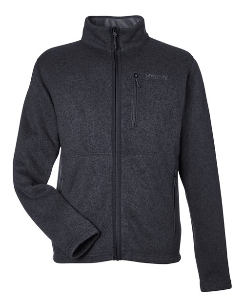 Marmot M16223 — Men's Drop Line Fleece Jacket — Black Heather