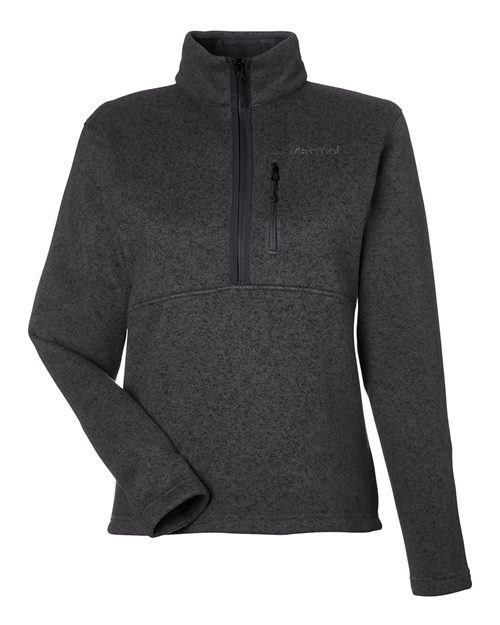 Marmot M16248 — Women's Drop Line Half-Zip Jacket — Black Heather