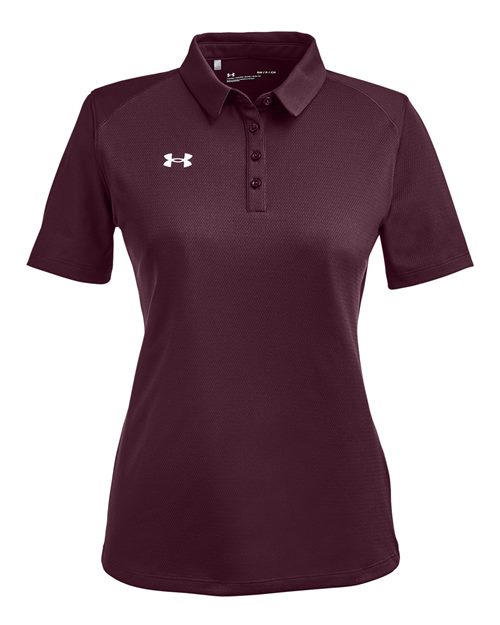 Under Armour 1370431 — Women's Tech™ Polo — Maroon/ White