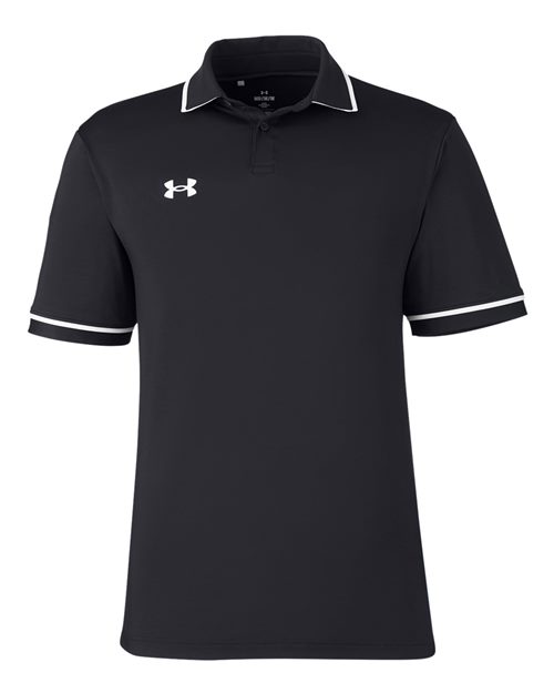 Under Armour 1376904 — Men's Tipped Teams Performance Polo — Black/ White