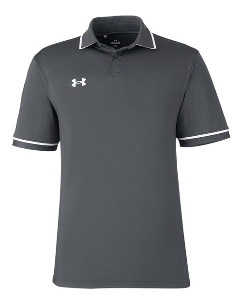 Under Armour 1376904 — Men's Tipped Teams Performance Polo — CS Grey Light Heather/ White
