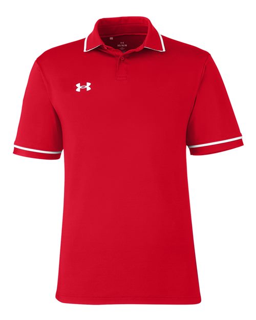 Under Armour 1376904 — Men's Tipped Teams Performance Polo — Red/ White
