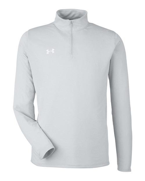 Under Armour 1376844 — Men's Team Tech™ Quarter-Zip Pullover — Mod Grey Light Heather/ White