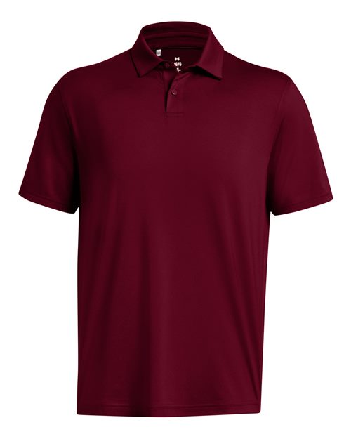 Under Armour 1383255 — Men's Recycled Polo — Cardinal/ White